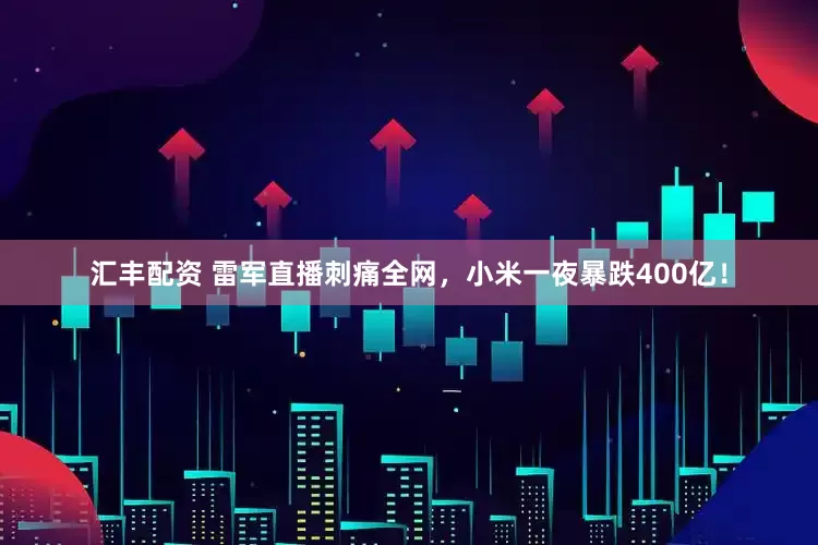 汇丰配资 雷军直播刺痛全网，小米一夜暴跌400亿！