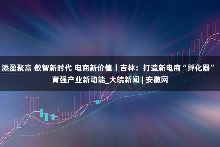 添盈聚富 数智新时代 电商新价值丨吉林：打造新电商“孵化器” 育强产业新动能_大皖新闻 | 安徽网