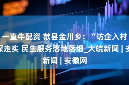 一直牛配资 歙县金川乡：“访企入村”走深走实 民生服务落地落细_大皖新闻 | 安徽网